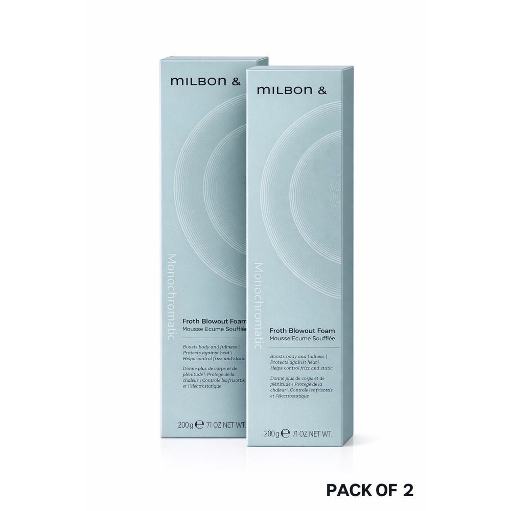 Milbon Froth Blowout Foam Hair Styling 7.1oz SET OF 2